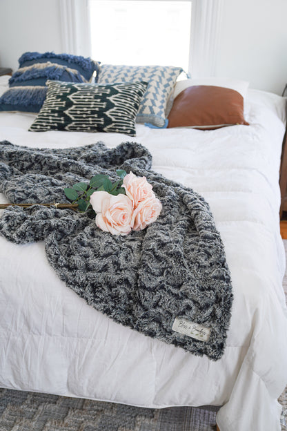 Personalized Charcoal Paloma Adult Blanket