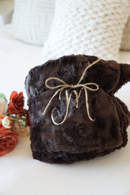 Personalized Chocolate Brown Adult Blanket