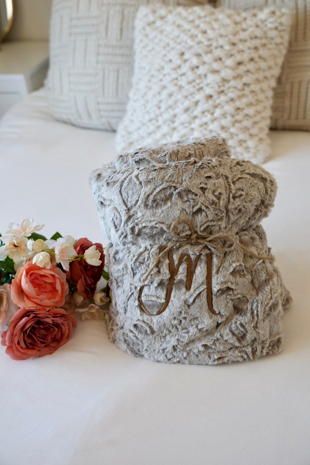 Personalized Latte Leaf Adult Blanket