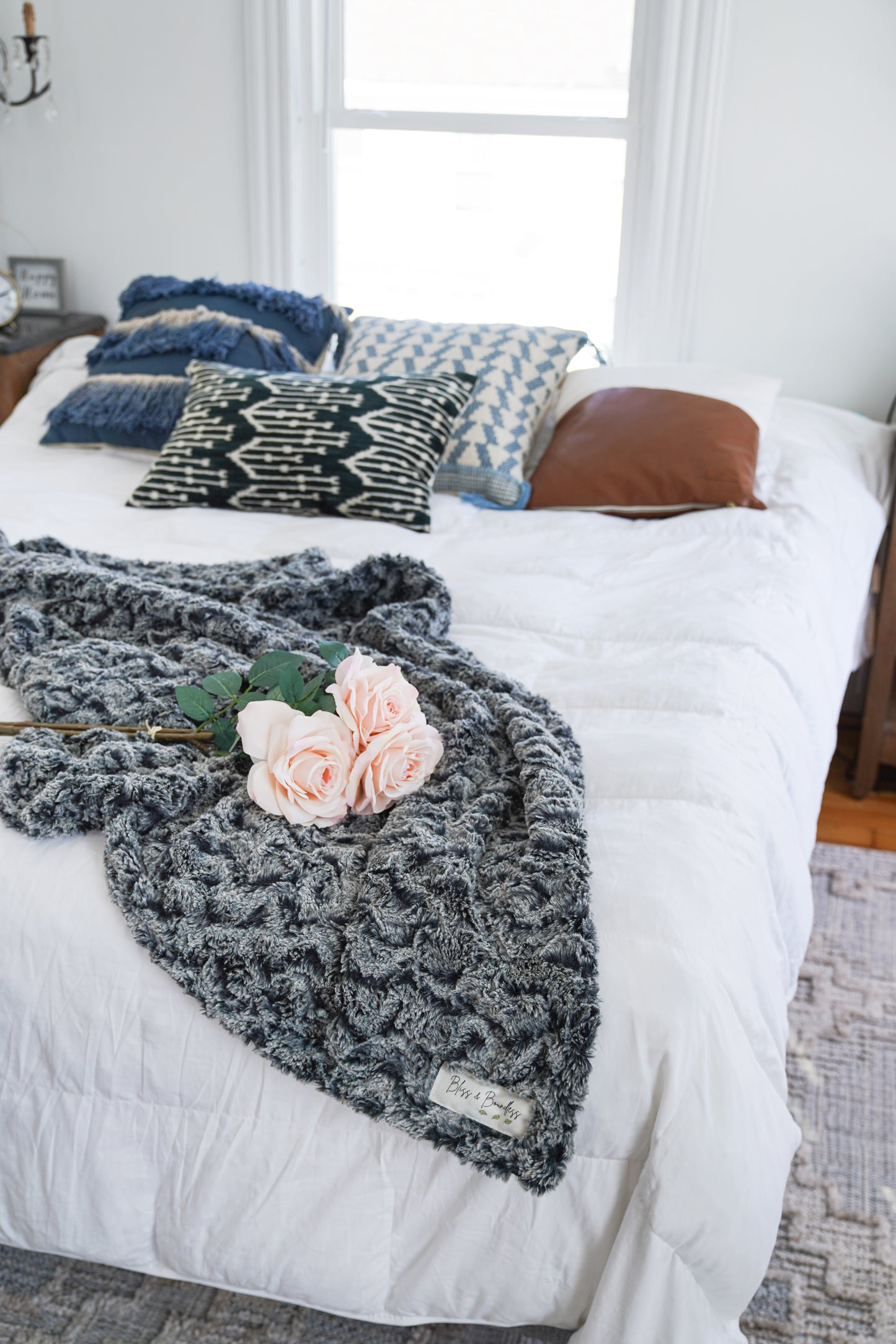 Personalized Charcoal Paloma Adult Blanket