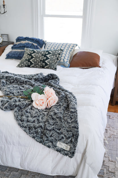 Personalized Charcoal Paloma Adult Blanket