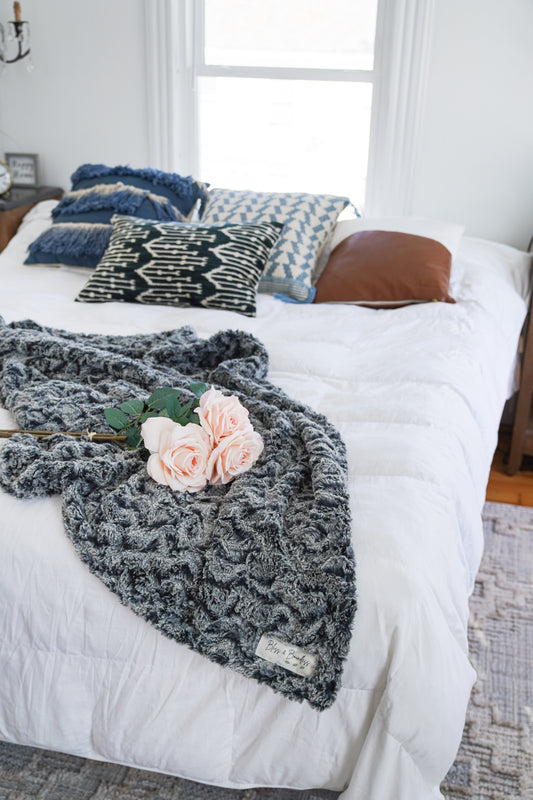 Personalized Charcoal Paloma Adult Blanket