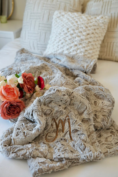 Personalized Latte Leaf Adult Blanket