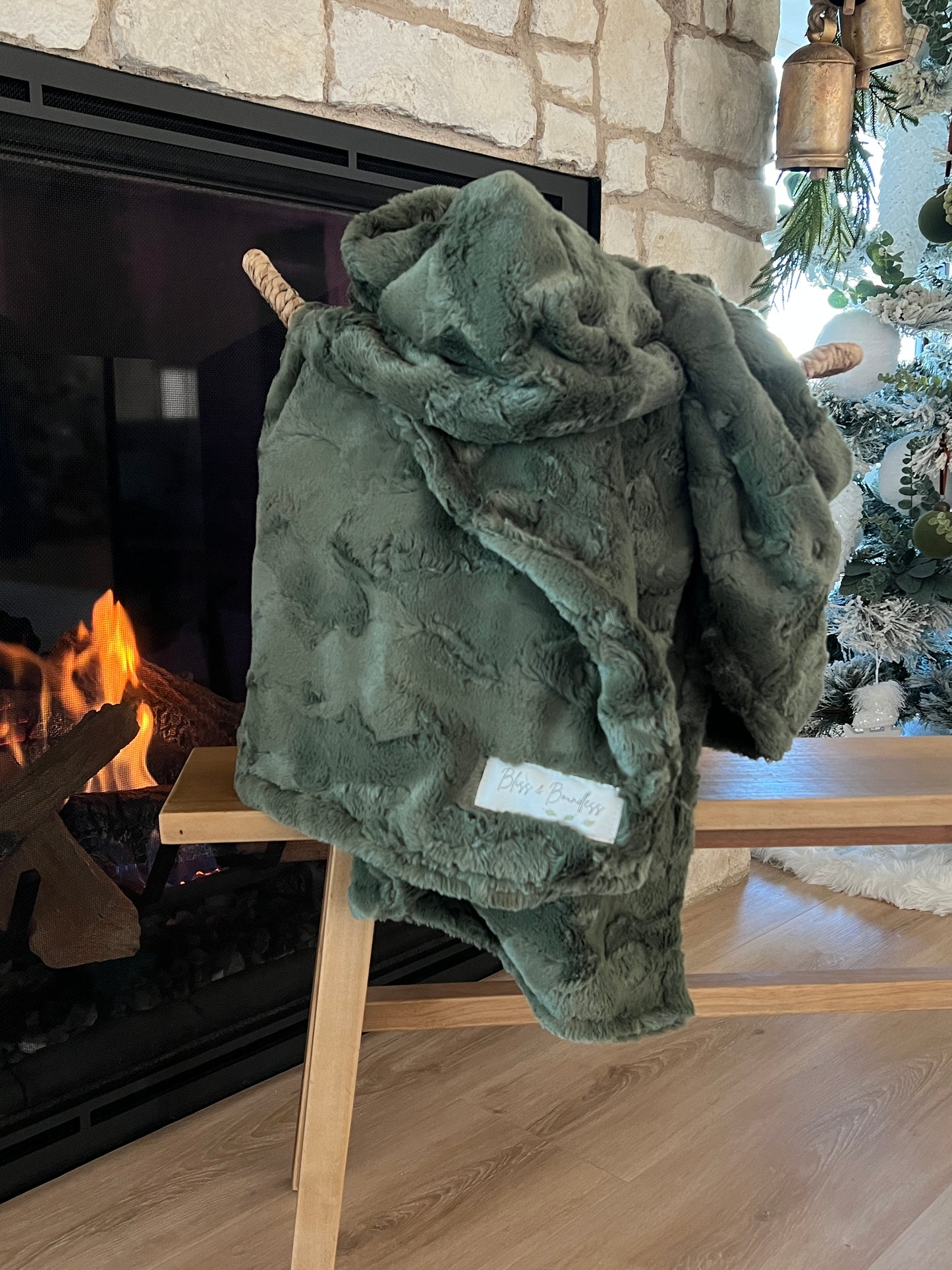 Personalized Adult Chive Green Blanket