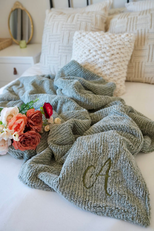 Personalized Sage Adult Blanket