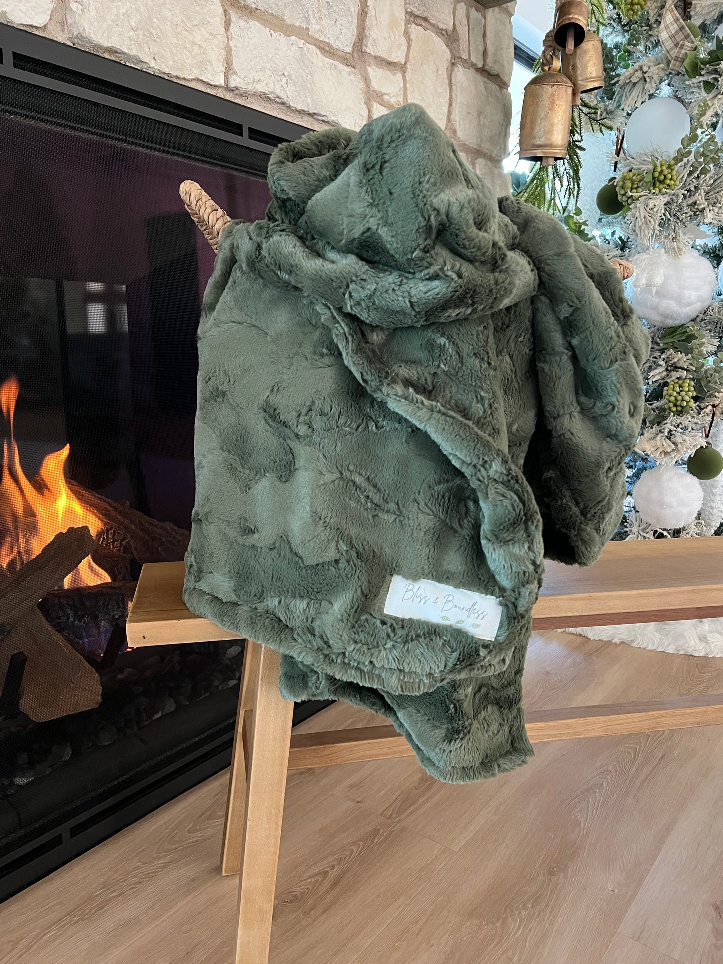 Personalized Adult Chive Green Blanket