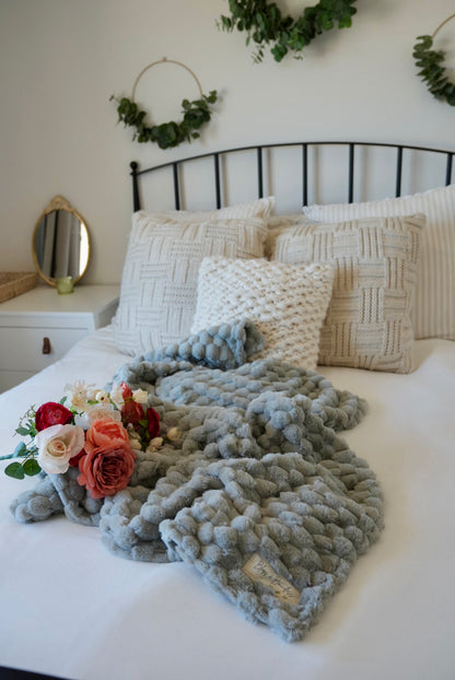 Personalized Gray Adult Blanket