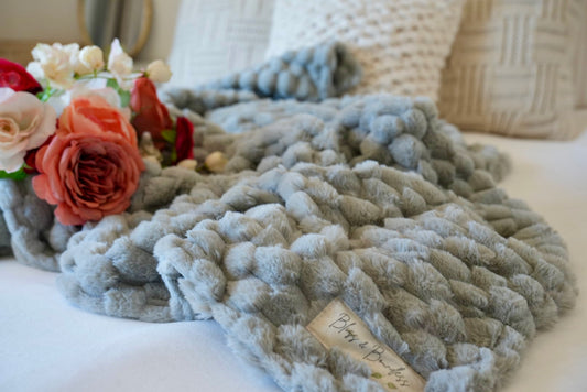 Personalized Gray Adult Blanket