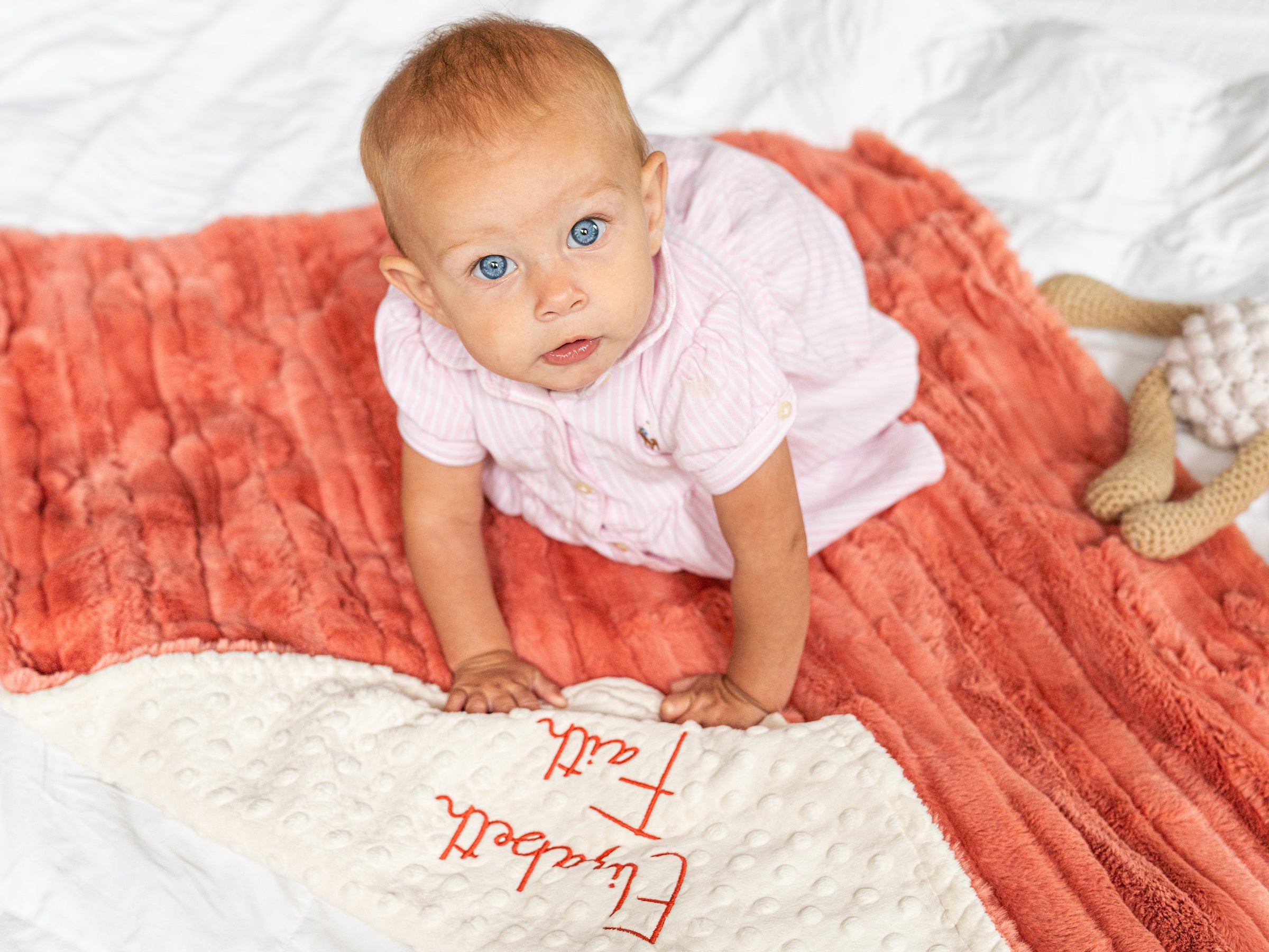 Coral baby blanket sale