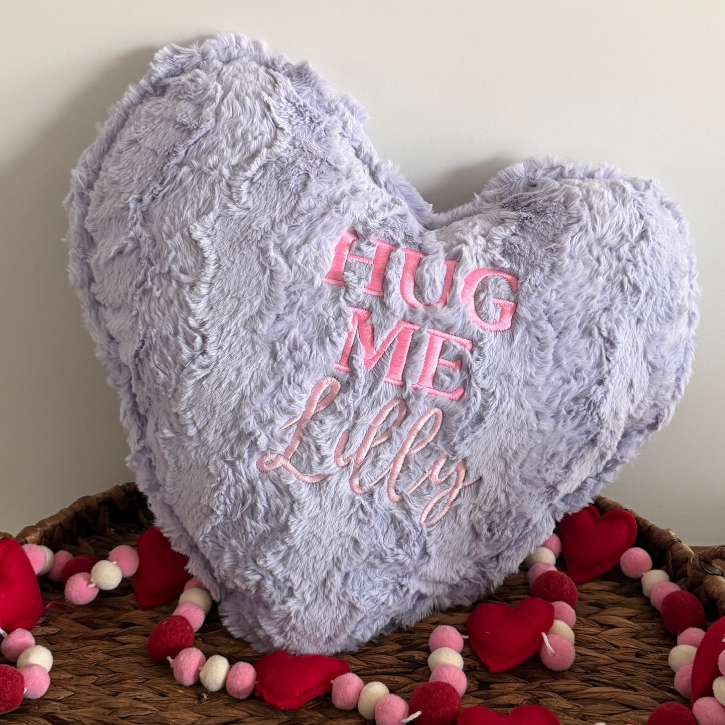Hug Me Valentine's Day Heart Pillow - Personalized
