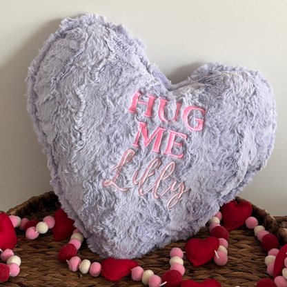 Hug Me Valentine's Day Heart Pillow - Personalized