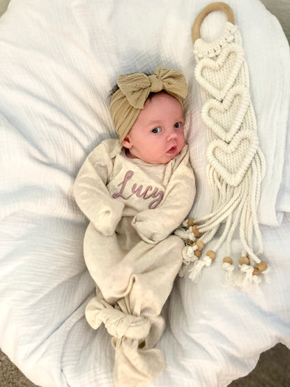 Newborn Knot Gown & Beanie