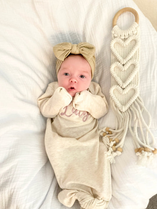 Newborn Knot Gown & Beanie
