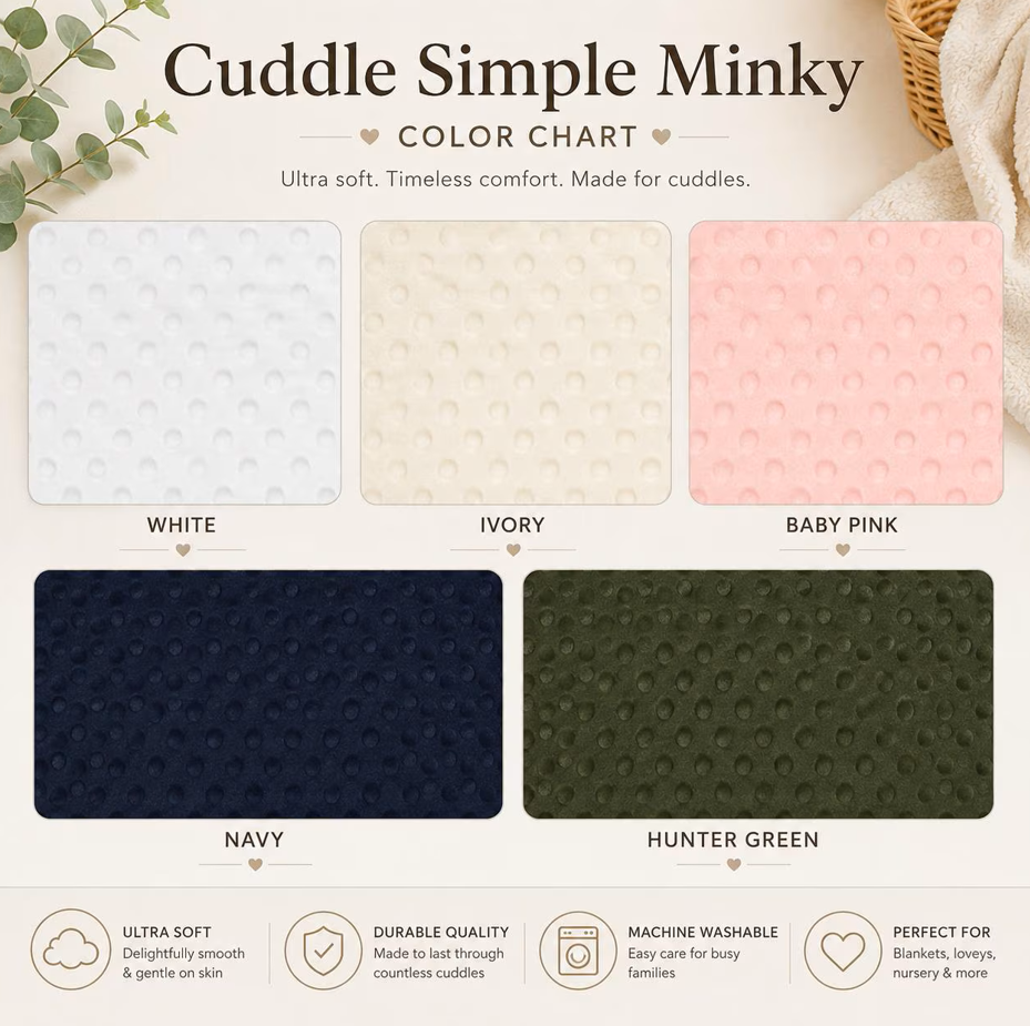 Personalized Baby Blue Hide Minky Blanket