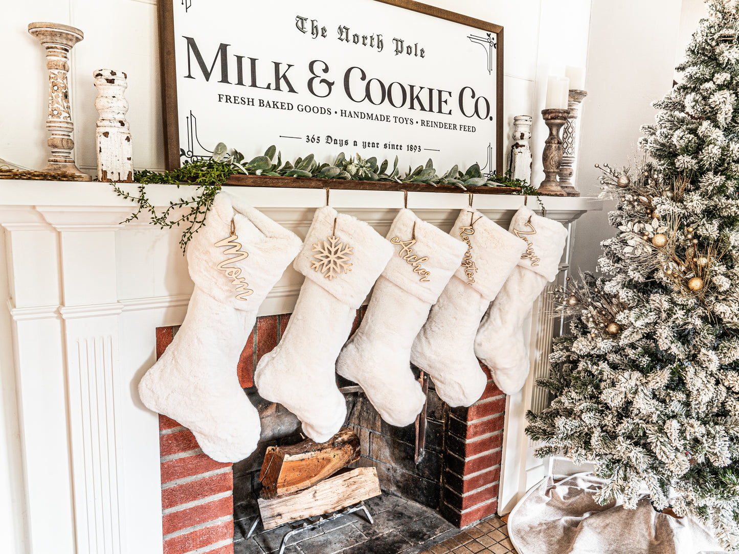 Ivory Seal Christmas Stocking - Personalized