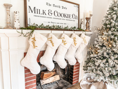 Ivory Seal Christmas Stocking - Personalized