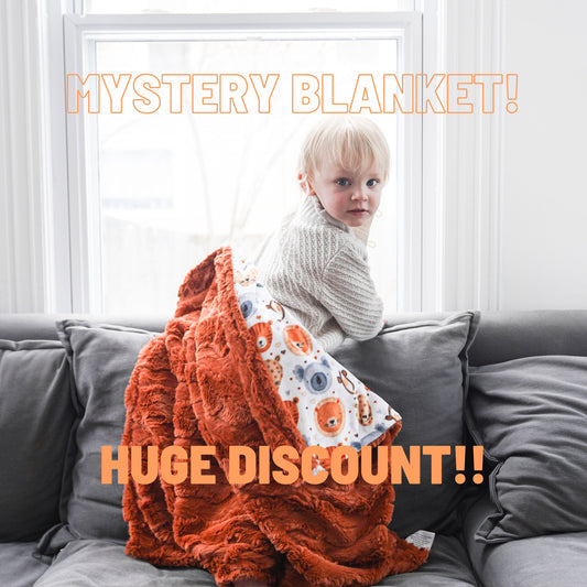 MYSTERY BLANKET! Surprise Baby Blanket, Double Sided Minky, Ultra Soft Baby Blanket