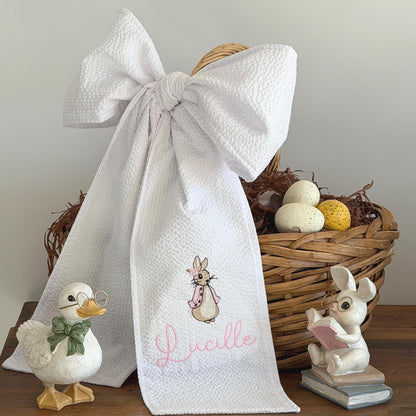 Girls Personalized Easter Basket Sash