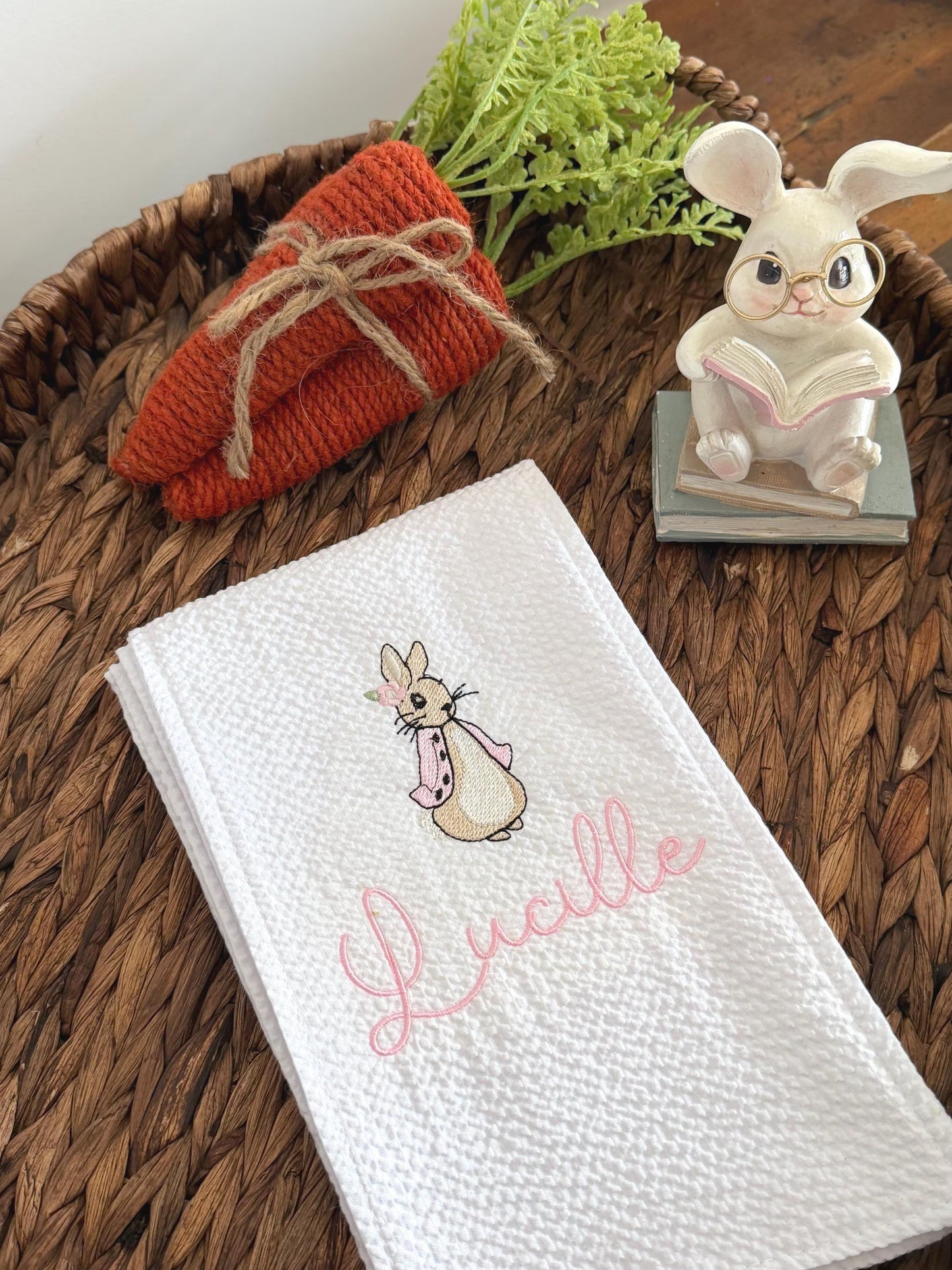 Girls Personalized Easter Basket Sash