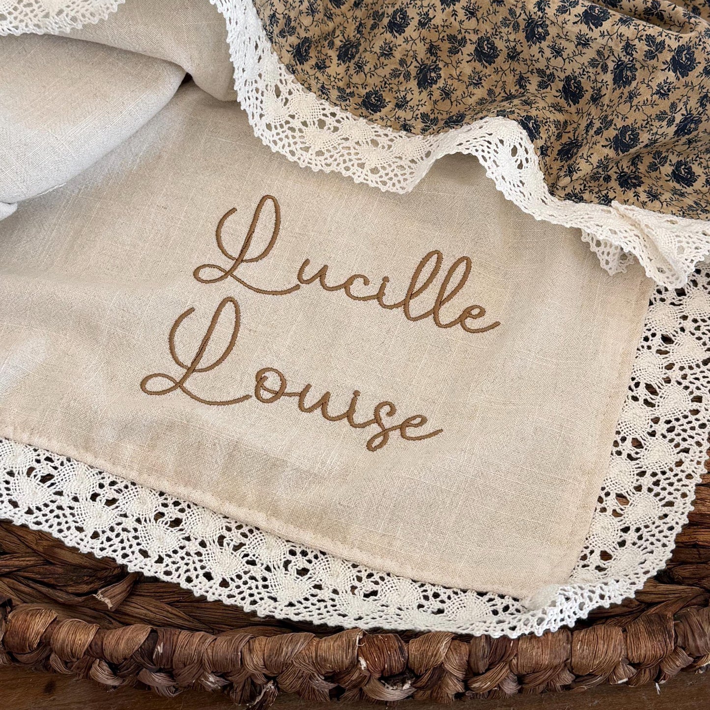 Vintage Inspired Lace Ruffle Blanket