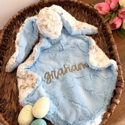 Embroidered Baby Bunny Lovey, Snow Owl