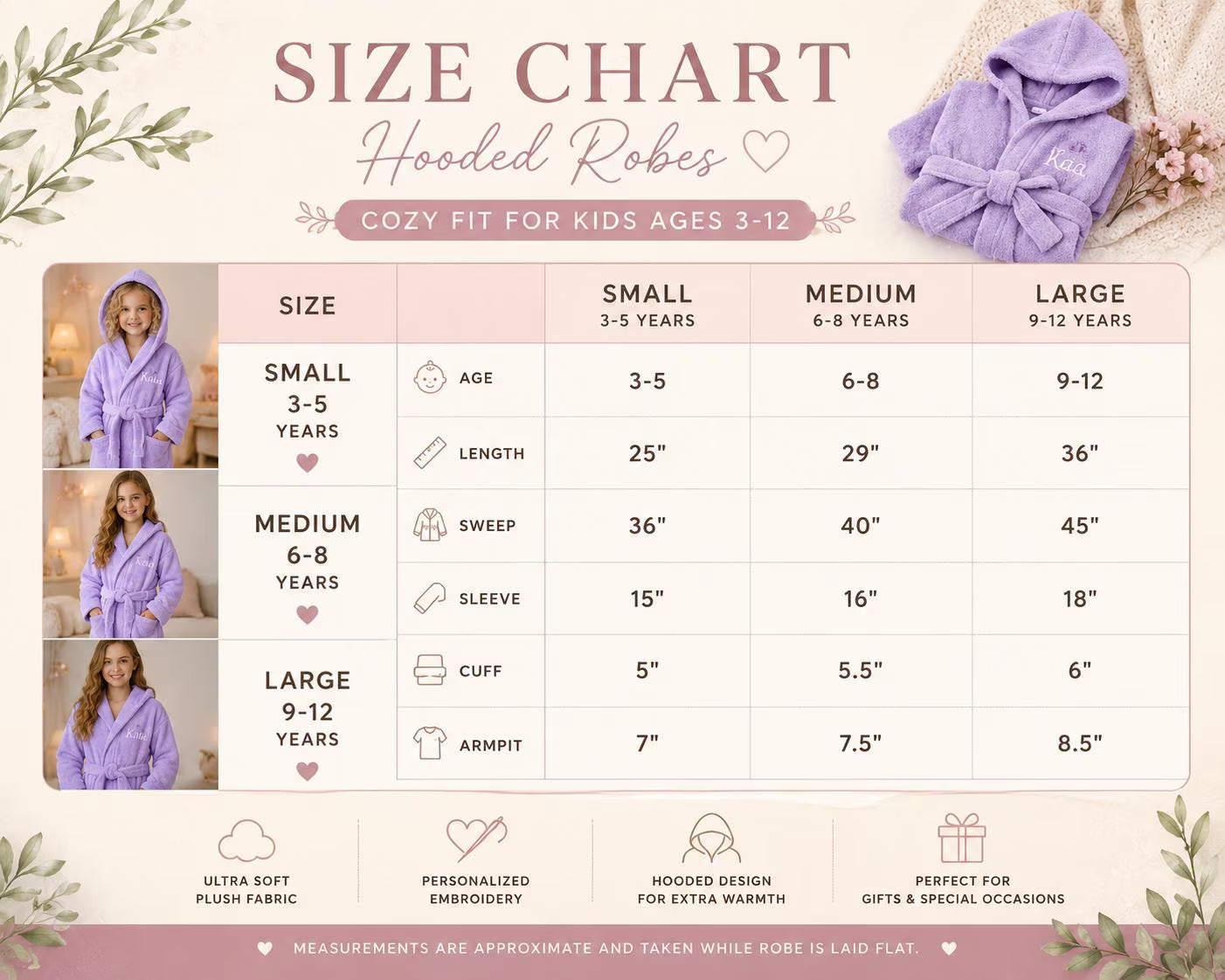 Personalized Kids Hooded Robe