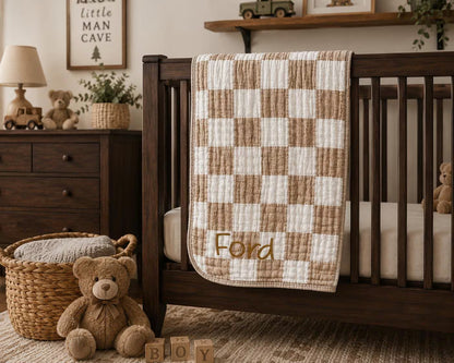 Personalized Muslin Baby Blanket