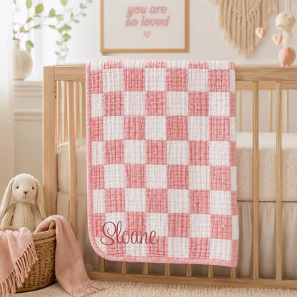 Personalized Muslin Baby Blanket