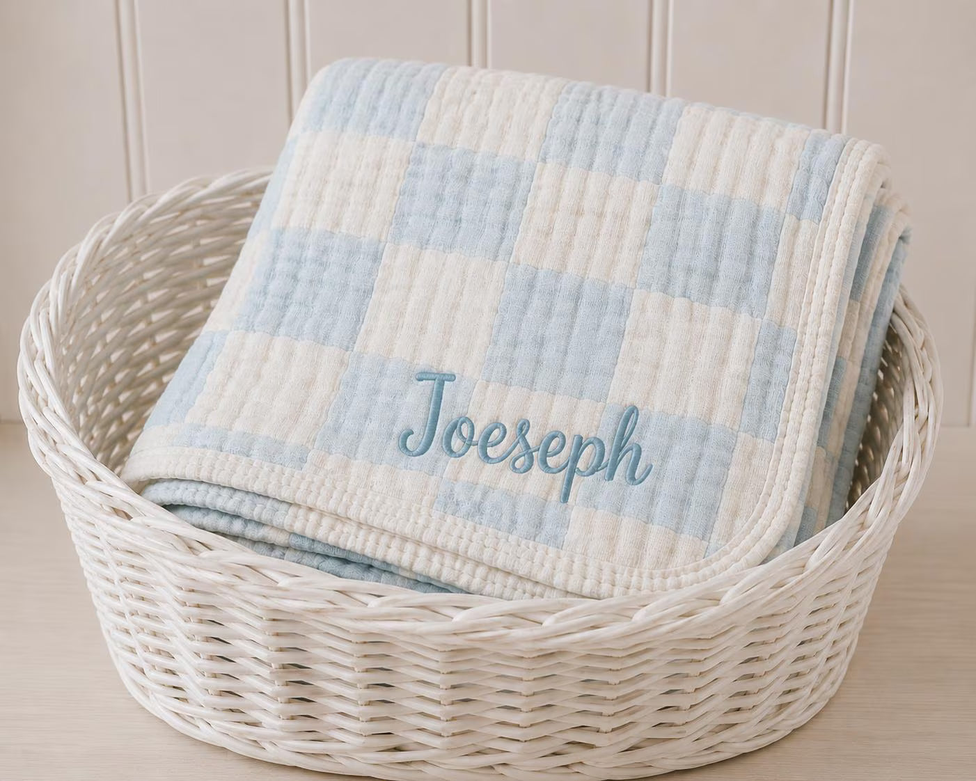 Personalized Muslin Baby Blanket