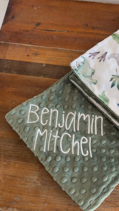 Lil Dinos Minky Blanket - Personalized