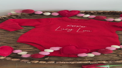 Kids Embroidered Valentine's Day Body Suit - Personalized