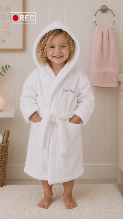 Personalized Kids Hooded Robe
