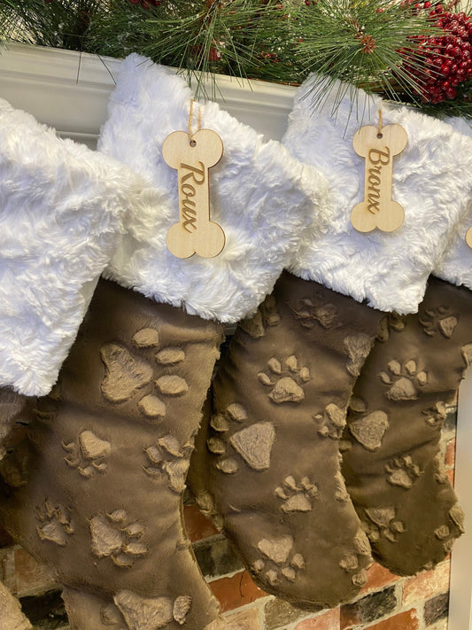 Puppy Neutral Christmas Stocking - Personalized