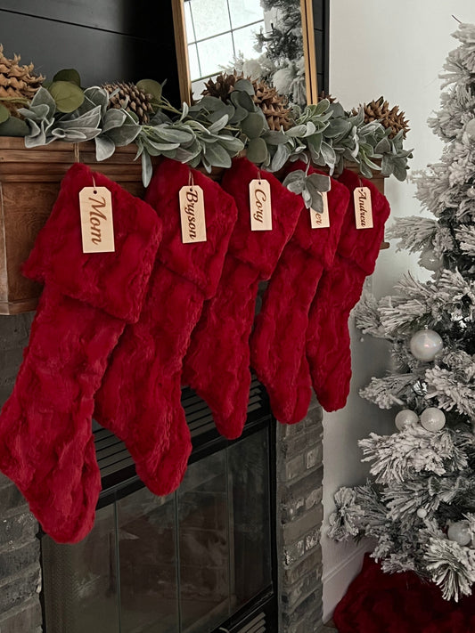 Red Christmas Stocking - Personalized