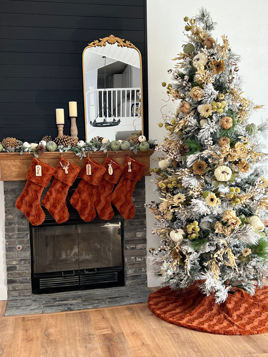 Ginger Rust Christmas Stocking - Personalized