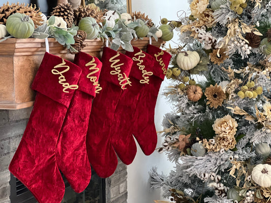 Red Christmas Stocking - Personalized